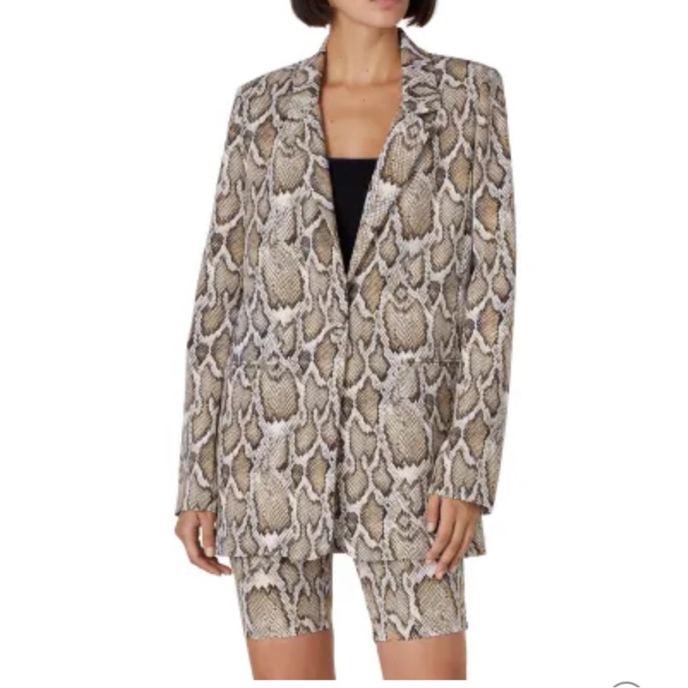 AFRM Curtis Snake Print Blazer Single Breasted Like New! Size Medium